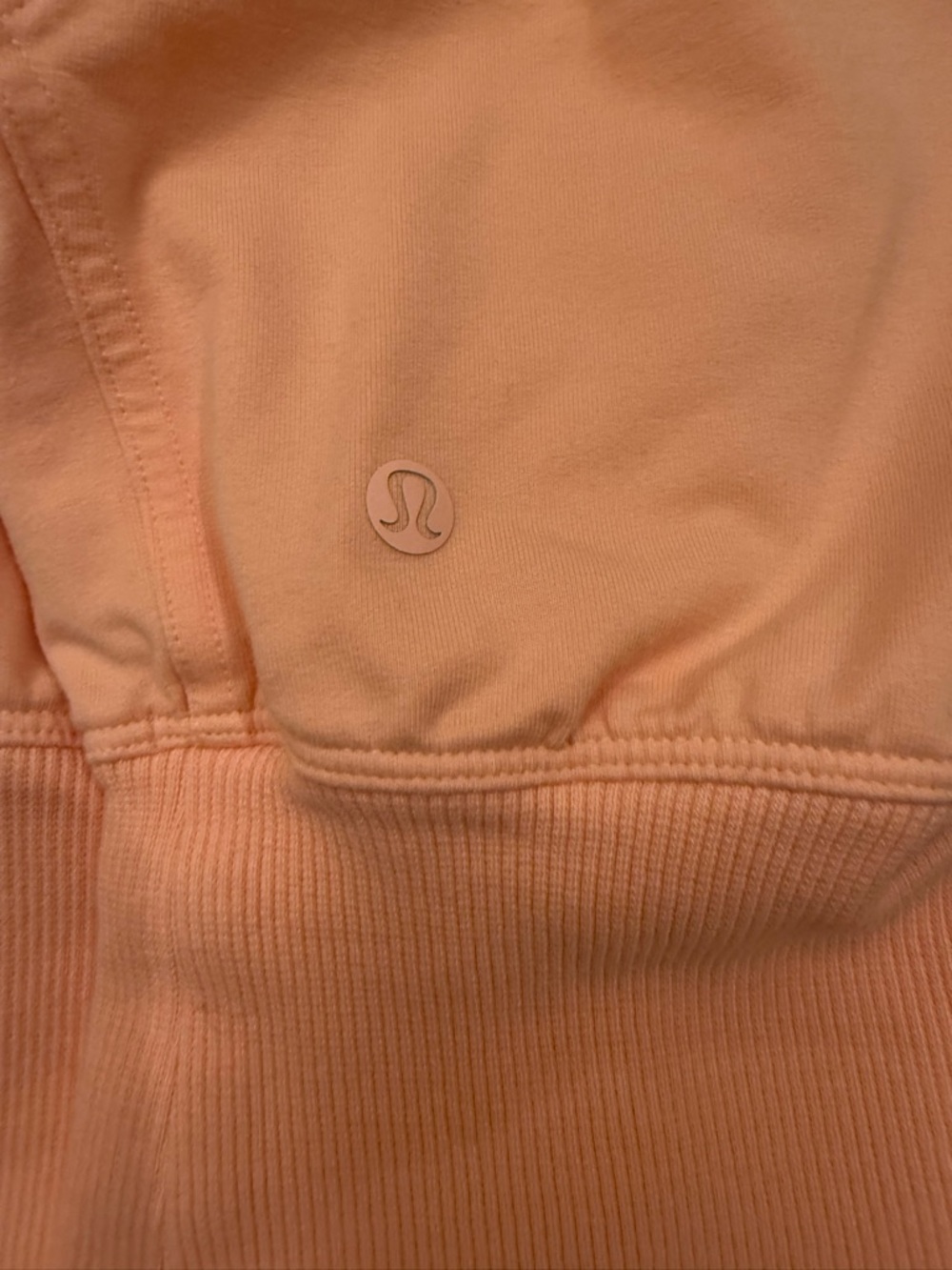 Lululemon Ribbed Contoured-Waist Crew Neck Pullover Malibu Peach Sz 10 NWOT - Picture 10 of 13